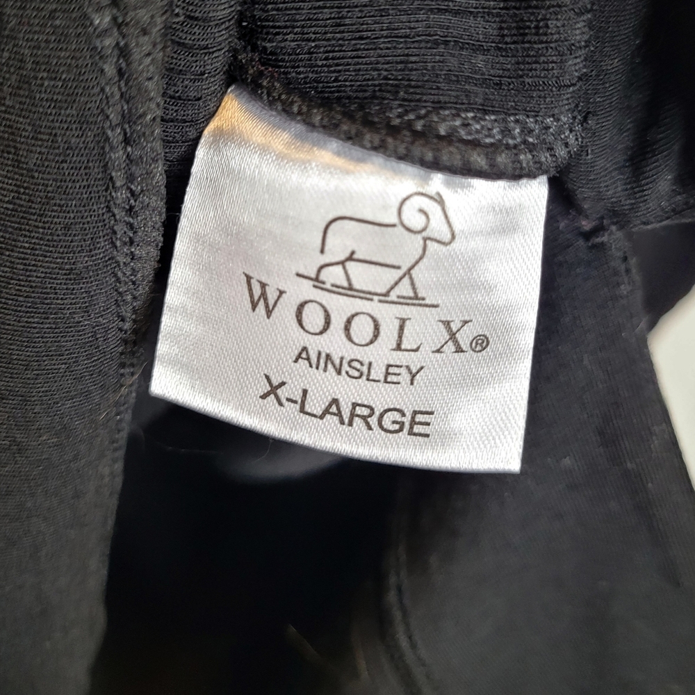WoolX Ainsley Ribbed Merino Sweater XL Black - Picture 6 of 7
